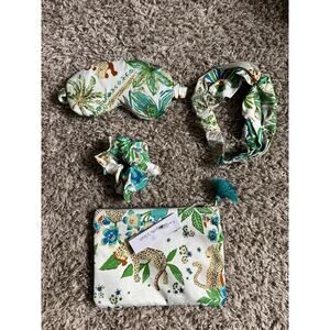 NWT Poupette St. Barth Leopard Jungle Print Travel Set